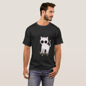 スケートボード かわいい 猫 筋肉猫 Tシャツ (正面フル)