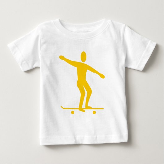 スケートボード - アンバー ベビーTシャツ (正面)