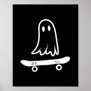 スケートボード ゴースト ポケット ハロウィン コスチューム メンズ レディース ポスター