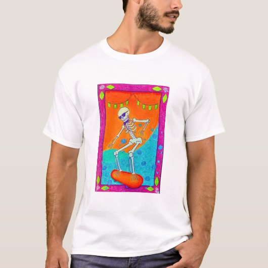 スケートボード スケルトン Tシャツ (正面)