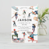 スケートボード |スケーター誕生日パーティー 招待状 (スタンド正面)