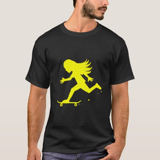 スケートボード スケーター ティーン 十代の女の子 スケボ オル Tシャツ (正面)