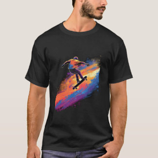 スケートボード スケーター ハーフパイプ ジャンプ スケート P Tシャツ