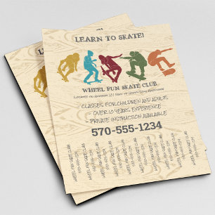 スケートボード,スケートボーダーズのグラフィックカスタムーフライヤー チラシ