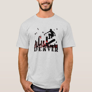 スケートボード。 デンバーの火 Tシャツ