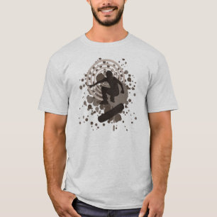 スケートボード。 ハイファイ泡 Tシャツ