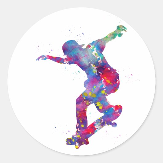 スケートボード ラウンドシール (正面)