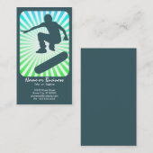 スケートボード:レトロ光線: 名刺 (正面/裏面)