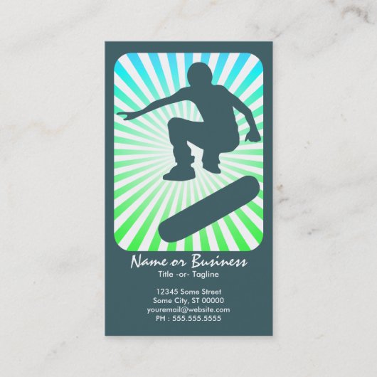 スケートボード:レトロ光線: 名刺 (正面)