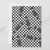 スケートボード ワン クール デュード 1歳の誕生日パーティー招待状 招待状 (裏面)