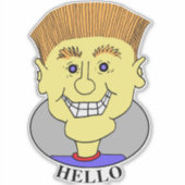 スケートボードBILLYが挨拶 – シール (正面)