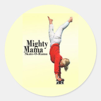 スケートボードMOMSステッカー ラウンドシール