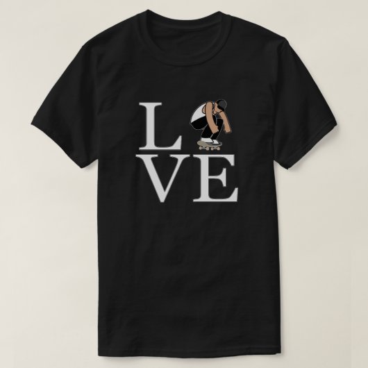 スケートボードTシャツが大好き Tシャツ (デザイン正面)