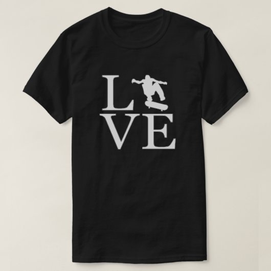 スケートボードTシャツが大好き Tシャツ (デザイン正面)