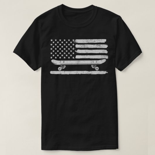 スケートボードUSAアメリカンスケーター Tシャツ (デザイン正面)