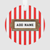 スケートボーパーソナライズされたダーホリデーギフト オーナメント (裏面)