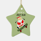 スケートボーパーソナライズされたディングホリデーギフト セラミックオーナメント (右)