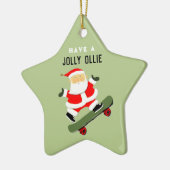 スケートボーパーソナライズされたディングホリデーギフト セラミックオーナメント (左)
