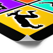 スケートボーポップ・アートのダーズアート ポスター (角)