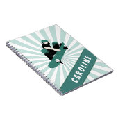 スケートボーモダンディングガールズスケーター名スポーツカッコいいスポーツ ノートブック (右側)