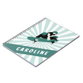 スケートボーモダンディングガールズスケーター名スポーツカッコいいスポーツ ノートブック (左側)