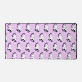 スケートボー不気味ドの「ステイ」幽霊 – パープクールリ デスクマット