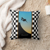 スケートボー市松模様にル装飾用クッション クッション (ブランケット)