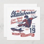 スケートボー生まれドクラブ 招待状 (正面/裏面)