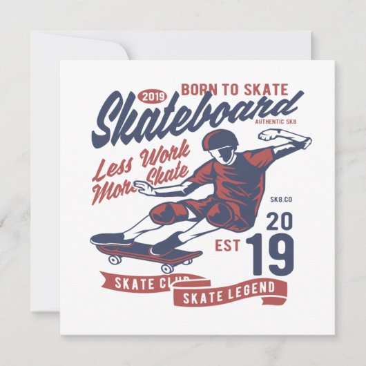 スケートボー生まれドクラブ 招待状 (正面)