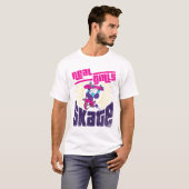 スケートボ実在ーディングガールズスケート Tシャツ (正面フル)