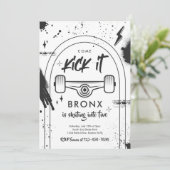 スケートボ来ードキックイットアーバンスポーツ誕生日パーティー 招待状 (スタンド正面)