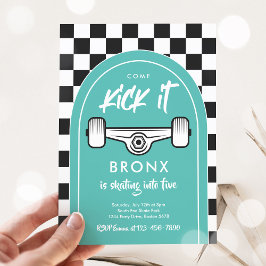 スケートボ来ードキックイットアーバンスポーツ誕生日パーティー 招待状