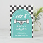 スケートボ来ードキックイットアーバンスポーツ誕生日パーティー 招待状 (スタンド正面)