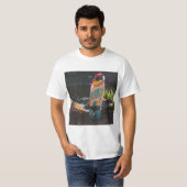 スケートボ生まれードに乗る Tシャツ (正面フル)
