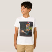 スケートボ生まれードに乗る Tシャツ (正面フル)
