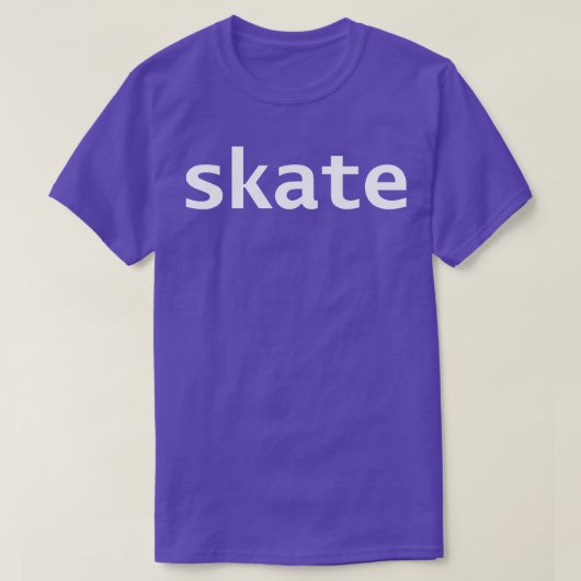 スケートミニマルタイポグラフィ Tシャツ (デザイン正面)