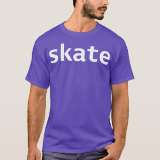 スケートミニマルタイポグラフィ Tシャツ