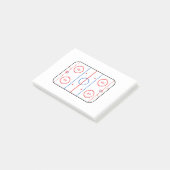 スケートリンクの図表のホッケーの試合のデザイン ポストイット (アングル)