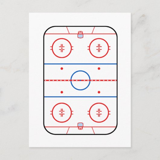 スケートリンクの図表のホッケーの試合の友達 ポストカード (正面)