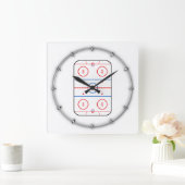 スケートリンクの図表のホッケーの試合の装飾 スクエア壁時計 (ホーム)