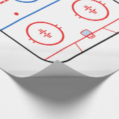 スケートリンクの図表のホッケーの試合の装飾 ラッピングペーパー (角)