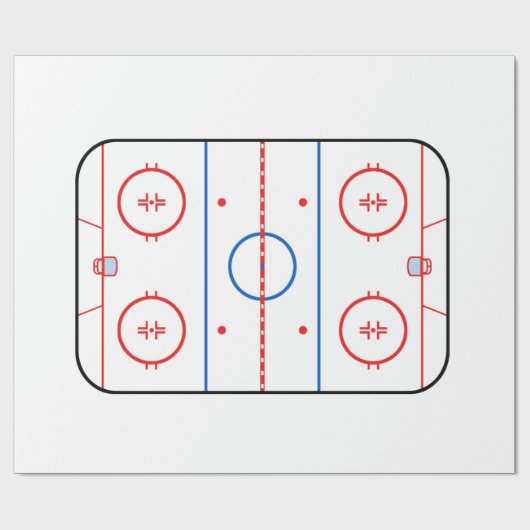 スケートリンクの図表のホッケーの試合の装飾 ラッピングペーパー (フラット)