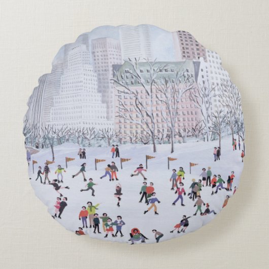 スケートリンクセントラル・パークニューヨーク1994年 ラウンドクッション (正面)