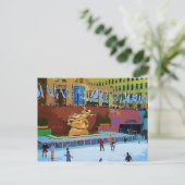 スケートリンク、ロックフェラーの中心、ニューヨークシティ ポストカード (スタンド正面)