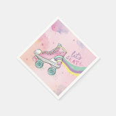 スケートレインボーレトログルーヴィー誕生日 スタンダードカクテルナプキン (角)