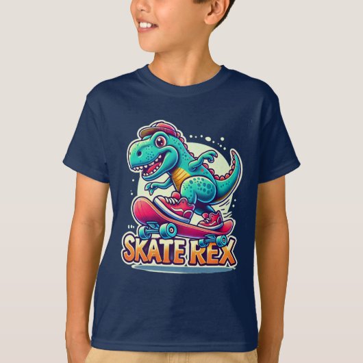 スケートレックスクール – 恐竜Tシャツ Tシャツ (正面)