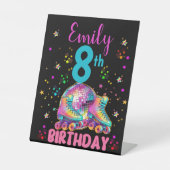 スケートローラディスコ誕生日ガールマッチング 台座サイン (正面)