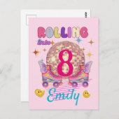 スケートローラー バースデーガール マッチング ポストカード (正面/裏面)