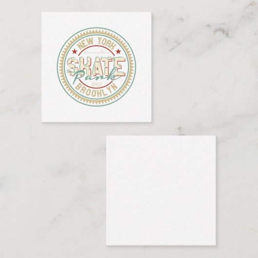 スケート公園 スクエア名刺 (正面/裏面)