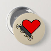 スケート愛スケートで滑る-大きいボタン 缶バッジ (正面&裏面)